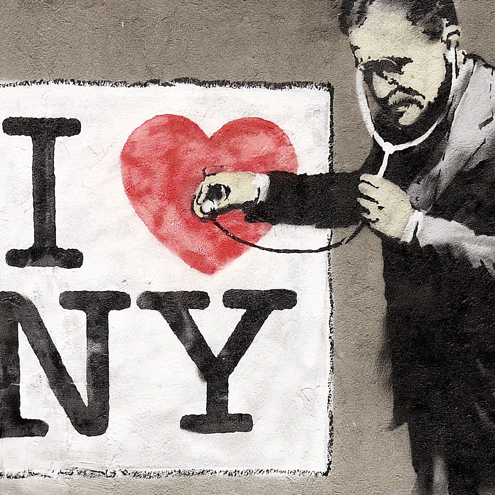 Banksy I Love NY Canvas Graffiti Wall Art